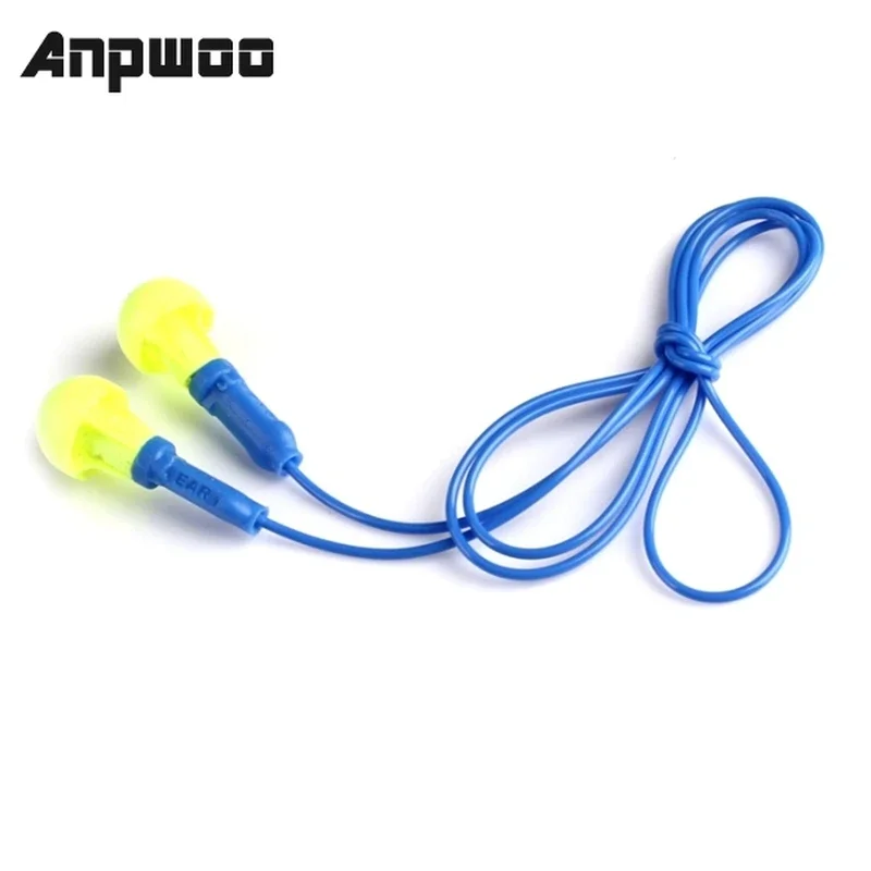 Soft Foam Corded Ear Plugs Hearing Protection Noise Reduction Earplugs Reusable