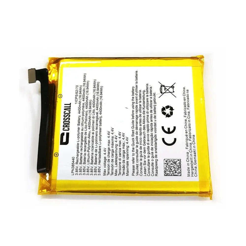 Original 3.85V 4400mAh LPN385440 Battery For Crosscall Trekker-X4 Mobile Phone