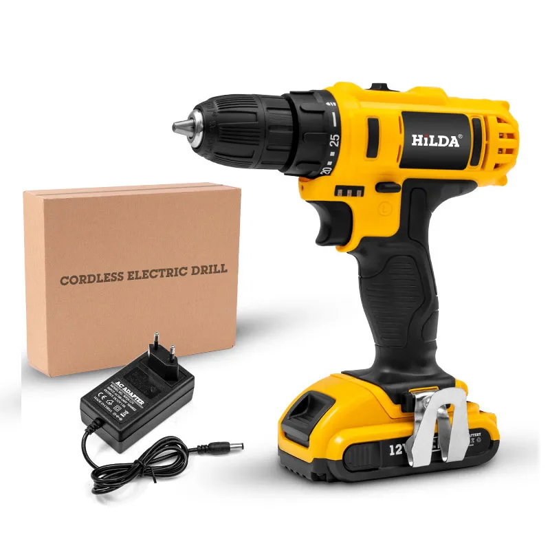 12V 16.8V 21V Cordless Drill Power Tools Wireless Drills Rechargeable Drill Set for Electric Screwdriver Battery Driller Tool