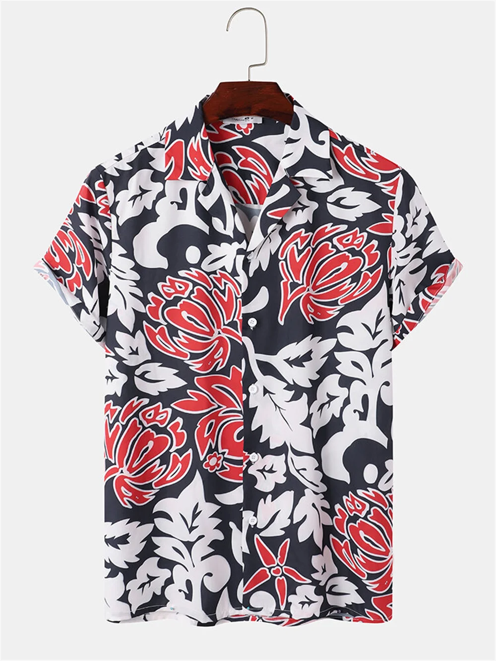 Animal Men\'s Shirt Fashion Chili Graphic Summer Hawaiian Shirt Comfortable Soft Short Sleeve Shirt Fashion Button Design