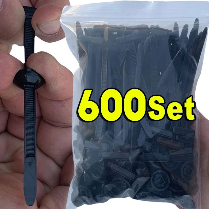 600/1 pièces boucle d'attache de câble universelle en Nylon robuste autobloquant en Nylon porte-attaches à fermeture éclair outils d'attache de câble en plastique polyvalents
