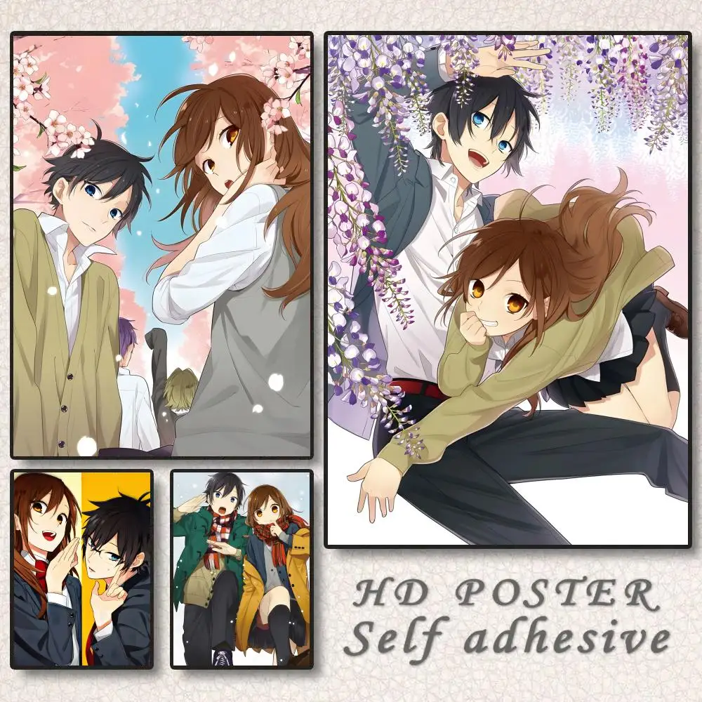 Poster Sticker Self Adhesive for Office Home Theater Wall Art Corridor Decor Fancy Gifts Hori San To Miyamura Kunhorimiya