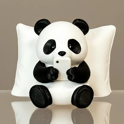 Panda Resin Figurine Ornament Creative Animal Model Desktop Car Office Decor Collectible Statue