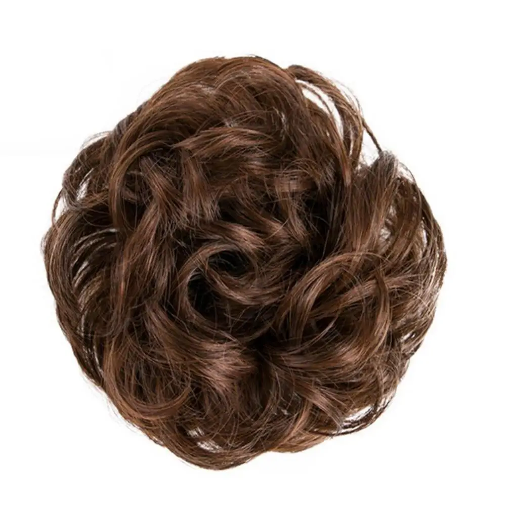 Synthetic Hair Bun Extensions Messy Curly Elastic Hair Scrunchies Fashion Women Hair Bun Donut Chignons Updo Pieces for Women