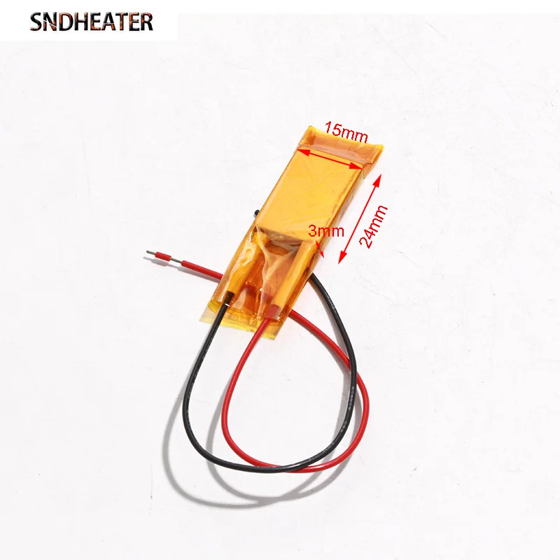 SNDHEATER 220V PTC Heating Element Thermostat 24*15*3mm Constant Temperature 70-280 Degree Miniature Insulating Film 2-8W/5-20W