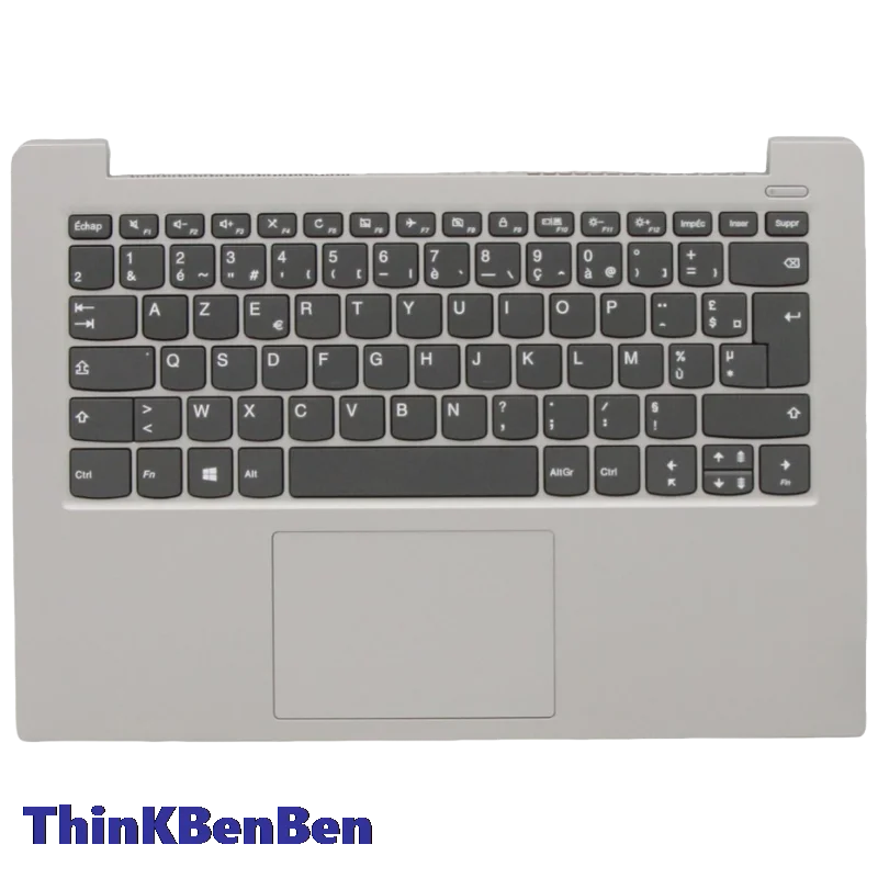 FR French Platinum Grey Keyboard Upper Case Palmrest Shell Cover For Lenovo Ideapad S340 14 14IML 14IWL 14API 14IIL 5CB0S18417