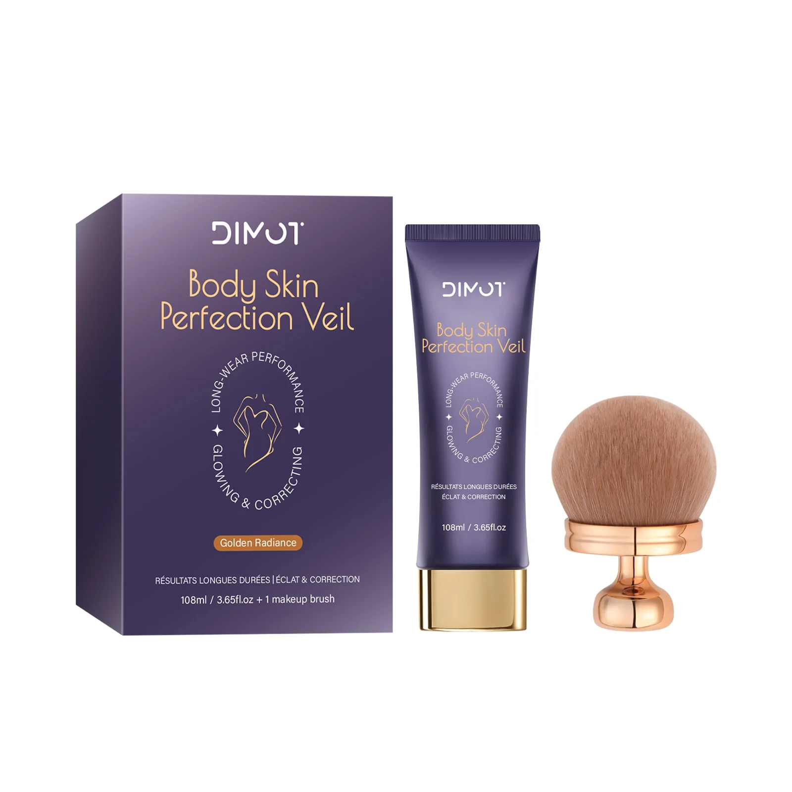 Dimot corretivo corpo tatuagem profunda mancha escura alta cobertura à prova dsweatágua à prova de suor natural traceless cobertura conjunto maquiagem 108ml