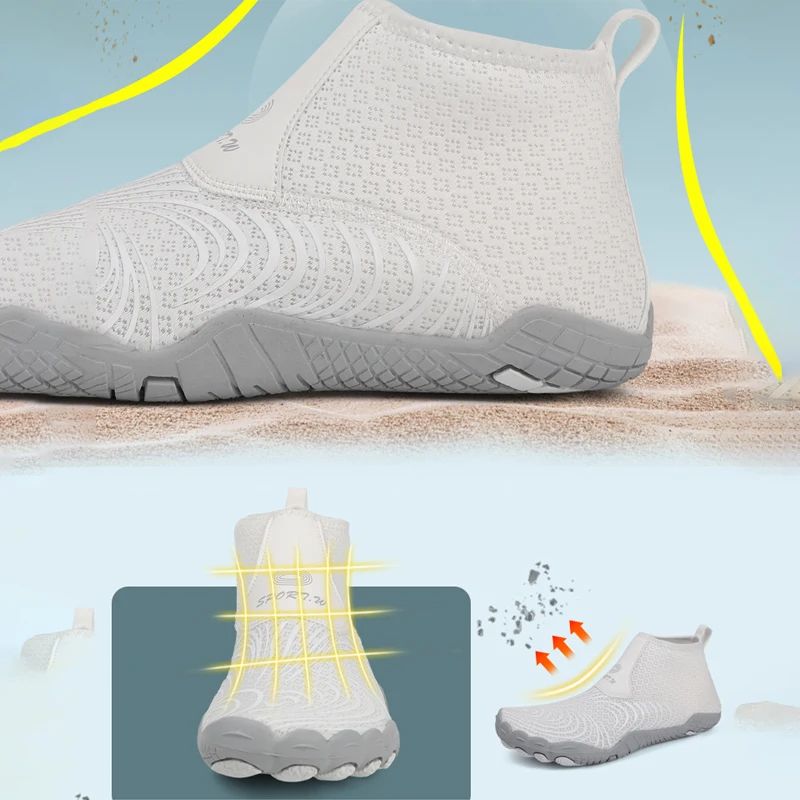 

EOCENE High-Top Water Shoes for Hiking Indoor Jump Rope Aerobics Yoga Water Land Wear Barefoot Swim Shoes Men Women Beach Sandal