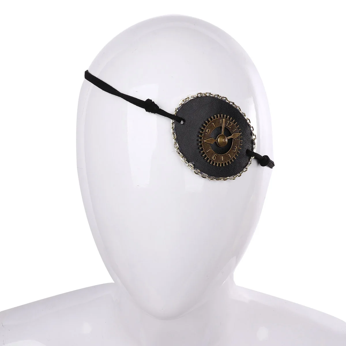 Vintage Pirate Punk Eye Mask Cosplay Halloween Party Costumes Props Gear Riveted Clock One-eyed Eyewear Cool Headdress — zdjęcie 5
