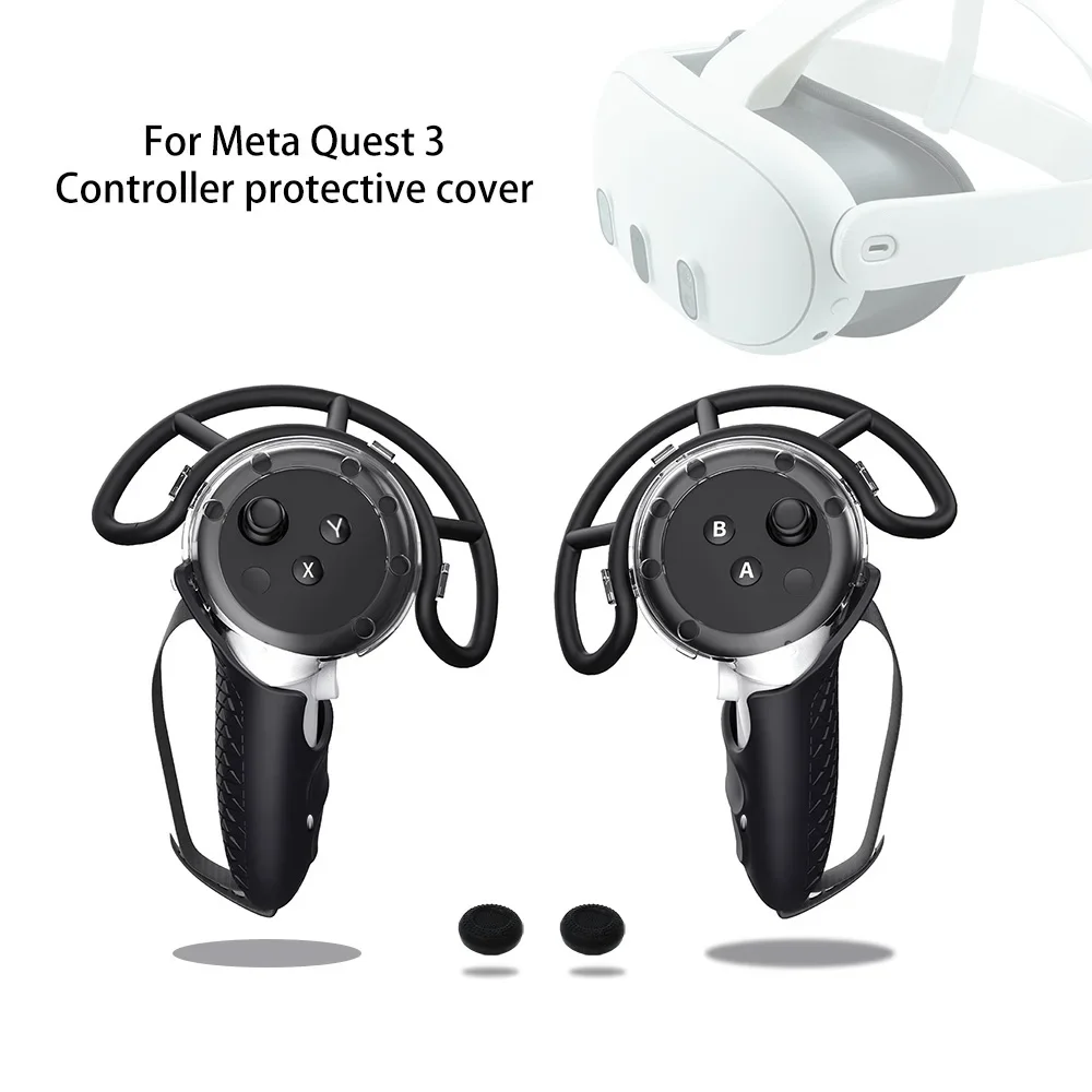 Für Quest 3S Controller Gaming VR Zubehör Erweiterte Schutzhülle für Meta Quest 3 Touch Controller Schutzhülle