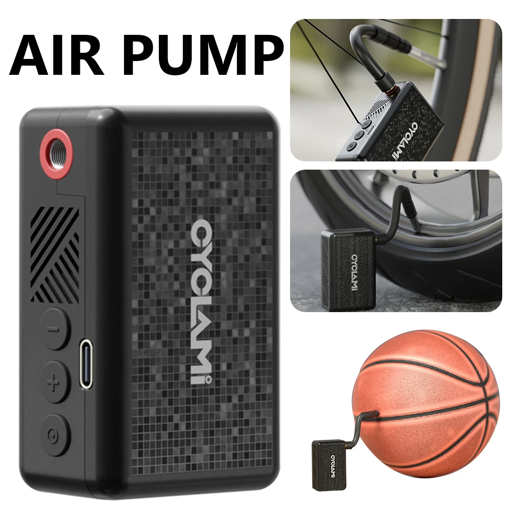 

Электрический велосипедный насос для шин 130 фунтов на квадратный дюйм с клапаном Presta и Schrader Беспроводной воздушный насос для шоссейного велосипеда MTB E-Bike