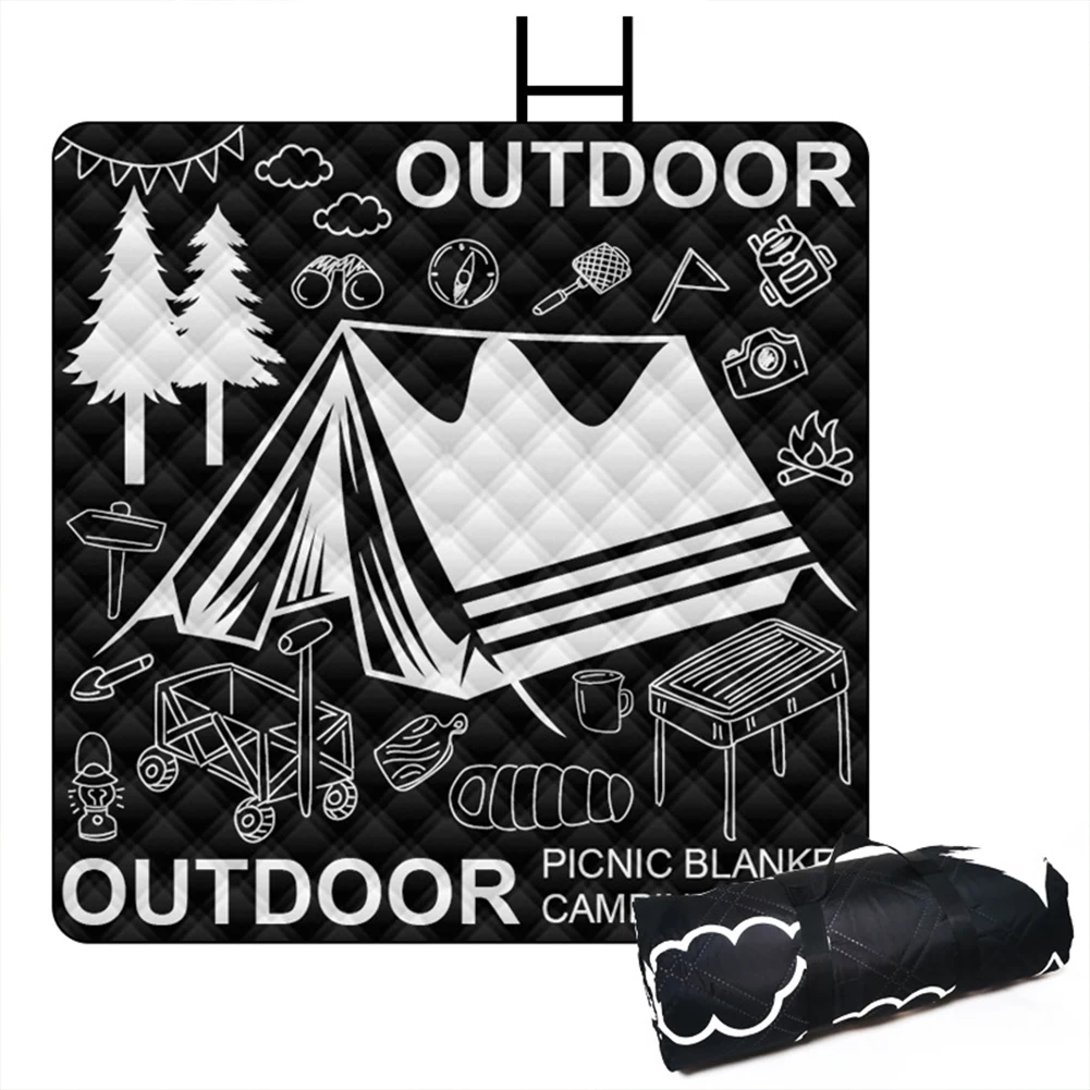 Ultrasonic Camping Mat Waterproof Printing Sleeping Pad Aluminum Film Bottom Thickened Moisture-proof Mat for Outdoor Grassland