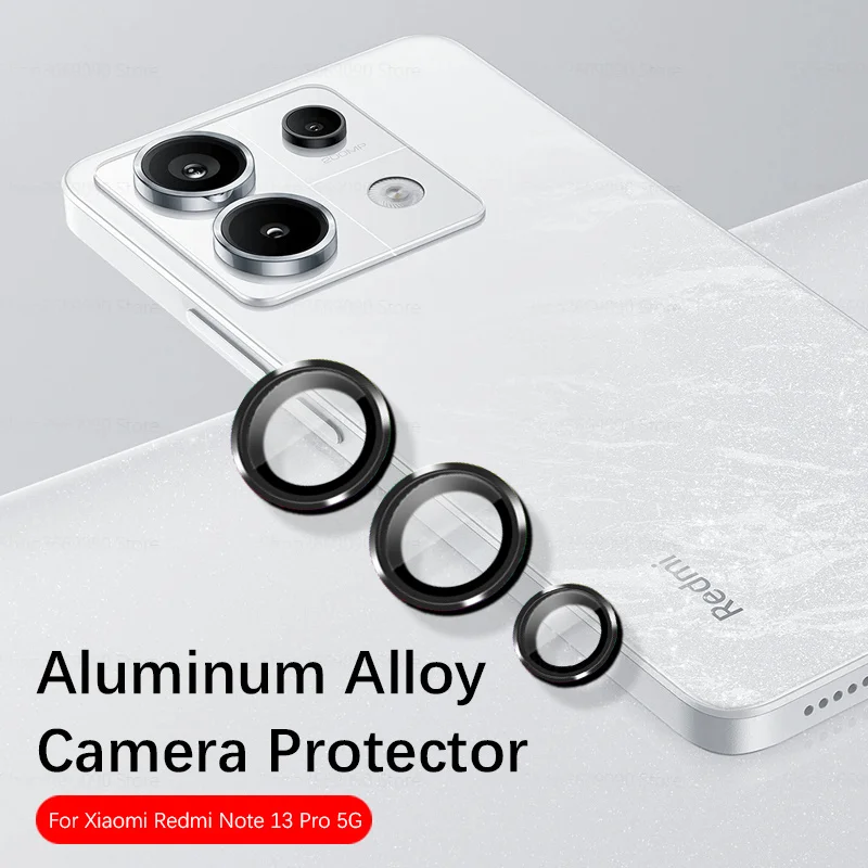 3D Camera Protector Glass For Xiaomi Redmi Note 13 Pro 13Pro Plus 4G 5G HD Tempered Glass Lens Metal Rear Ring Redmy Note13 Pro