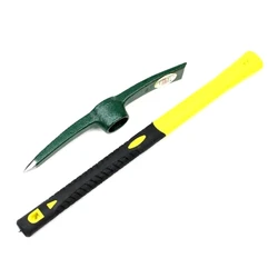 Pick Mattock Hoe with Fiberglass Handle Portable for Digging Prospecting Camping Garden Pick Hand Tools Professional Dropship
