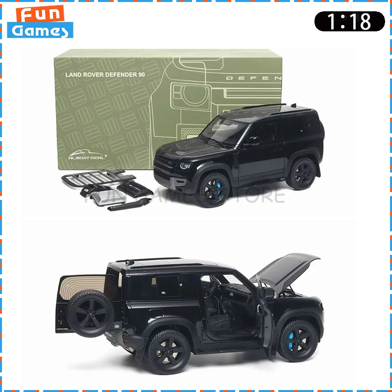 

Новая почти настоящая модель автомобиля 1/18 Land Rover Defender 90, модель автомобиля из сплава, полностью открытая имитация автомобиля, украшение на заказ, коллекционная игрушка в подарок