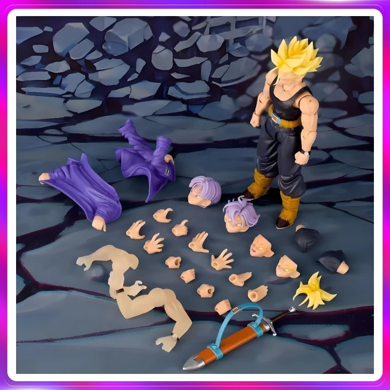 

In Stock Demoniacal Fit The Coming One Free The Future Anime Dragon Ball Super Saiyan Trunks Action Figure Model Toys Gift TT
