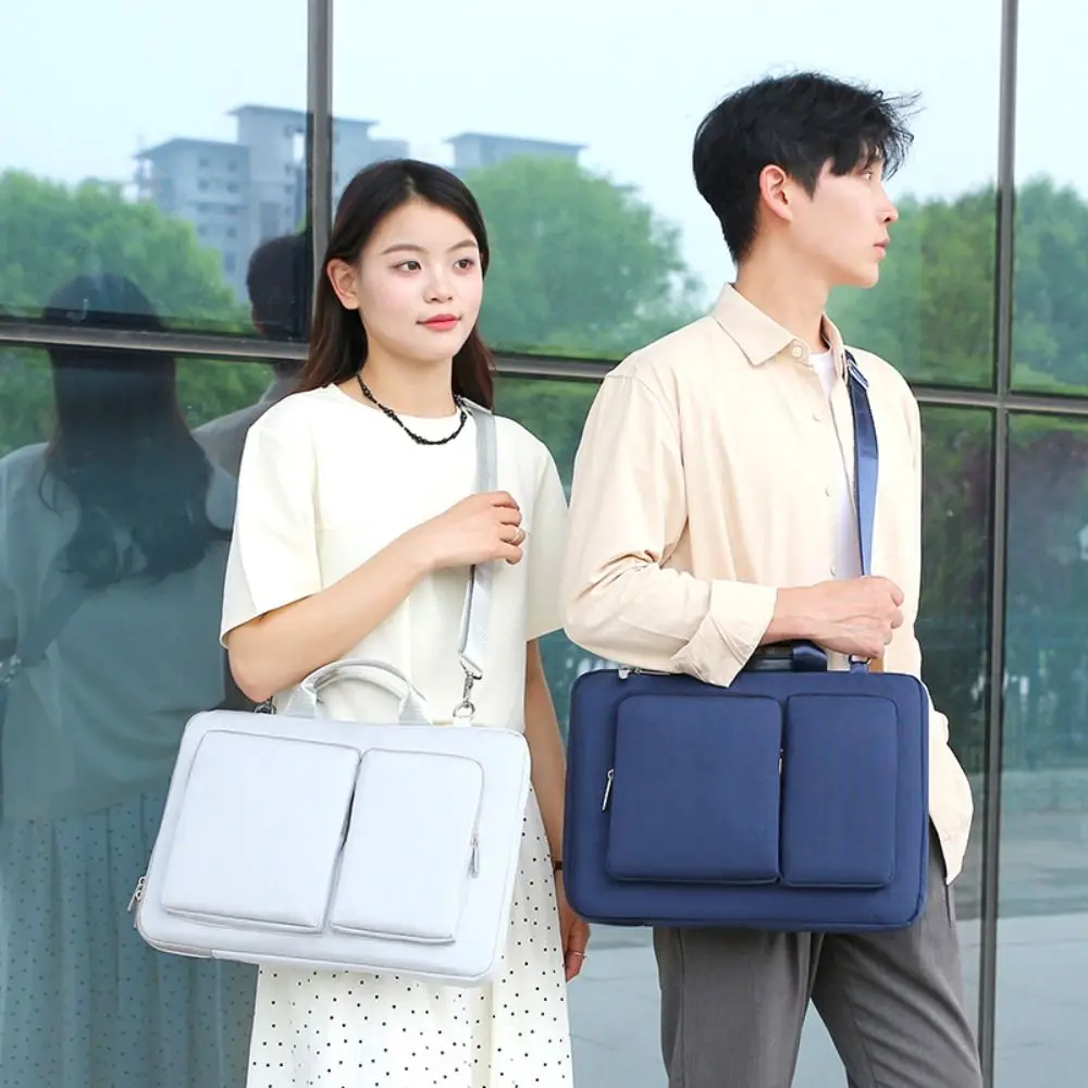 

Protable Laptop Handbag Briefcases Sleeve Case Notebook Pouch Shockproof Wear Resitant Shoulder Messenger Bag Notebook Storage