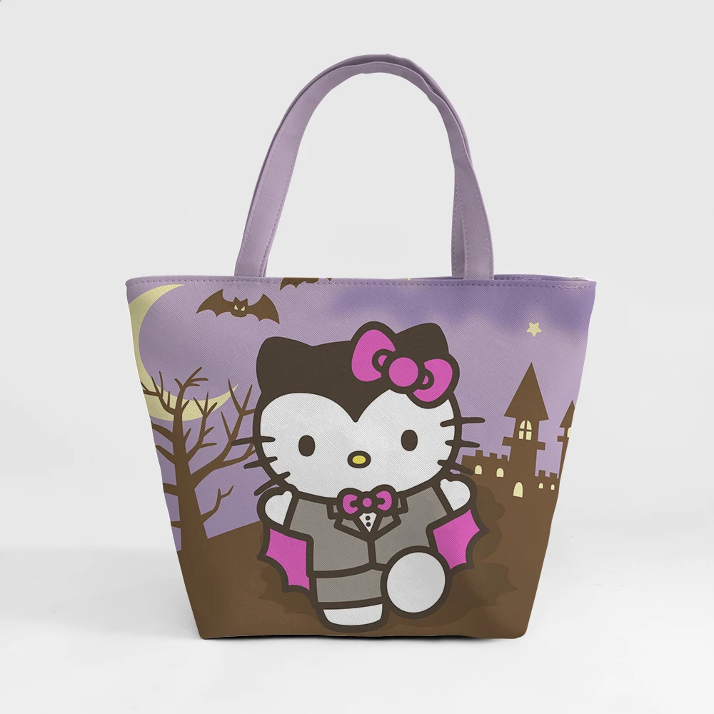 KT Cat Halloween H5541 Fashion Anime Shoulder Bags PU Casual Handbag Cartoon Tote kids Girl Gift