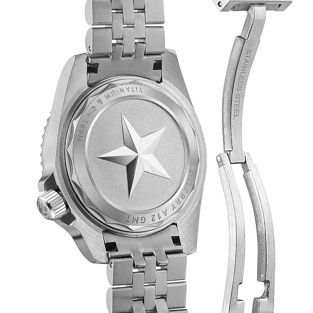 BODERRY hommes GTM montre 40mm militaire automatique mécanique montre-bracelet titane plongeur 200m étanche saphir lumineux Sport NH34