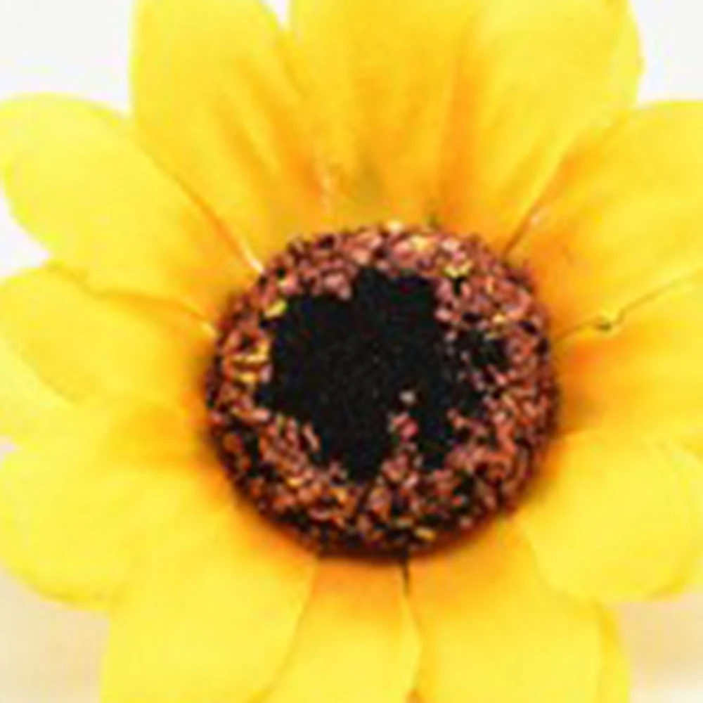 25pcs Artificial Silk Cloth Sunflower Head Simulation Fake Flower Arrangements Wedding Party Home Office Decor Crafts 7cm