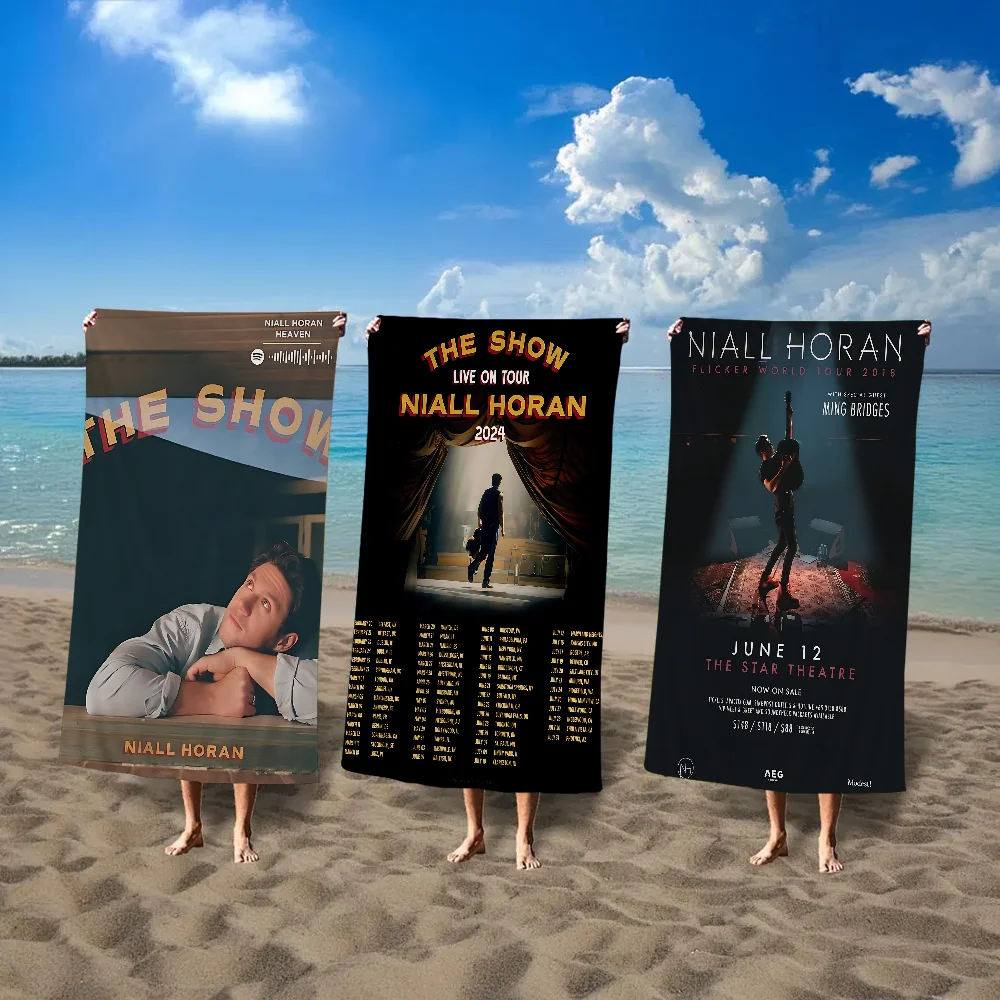 

N-Niall H-Horan Pop Singer Beach Towel Colorful Bath Towels For Girl Microfiber Quick Dry Custom Sand Free Beach Yoga Gym Pool