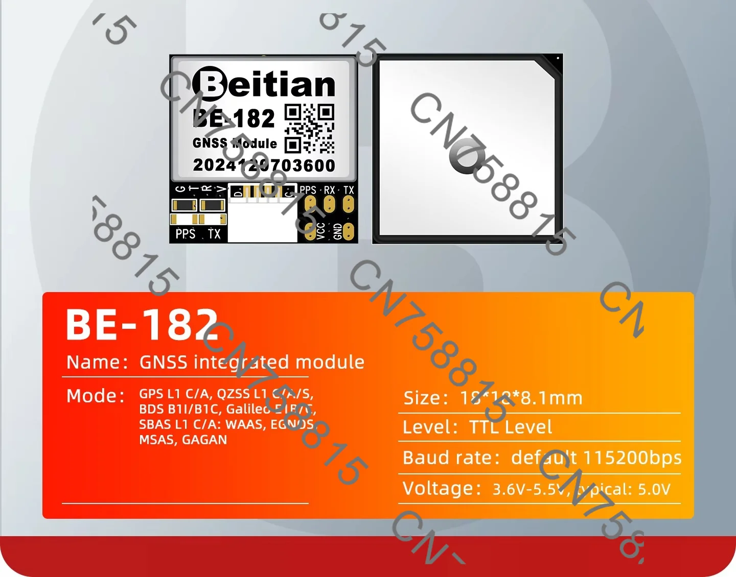 BDS GPS GALILEO FPV UAV Flight Control BE-180，GNSS Module Ublox M10 TTL Built-in IST8310 Compass