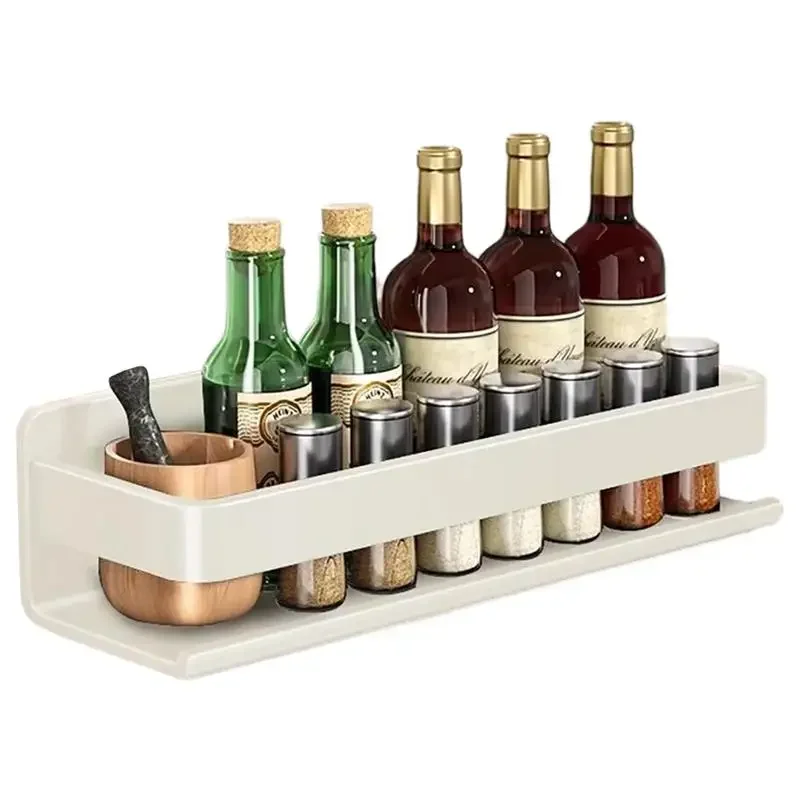 Stainless Steel No-drill Wall-mounted Multi-functional Kitchen Storage Rack Spice Rack Home Goods Storage Shelves Wall Mounted