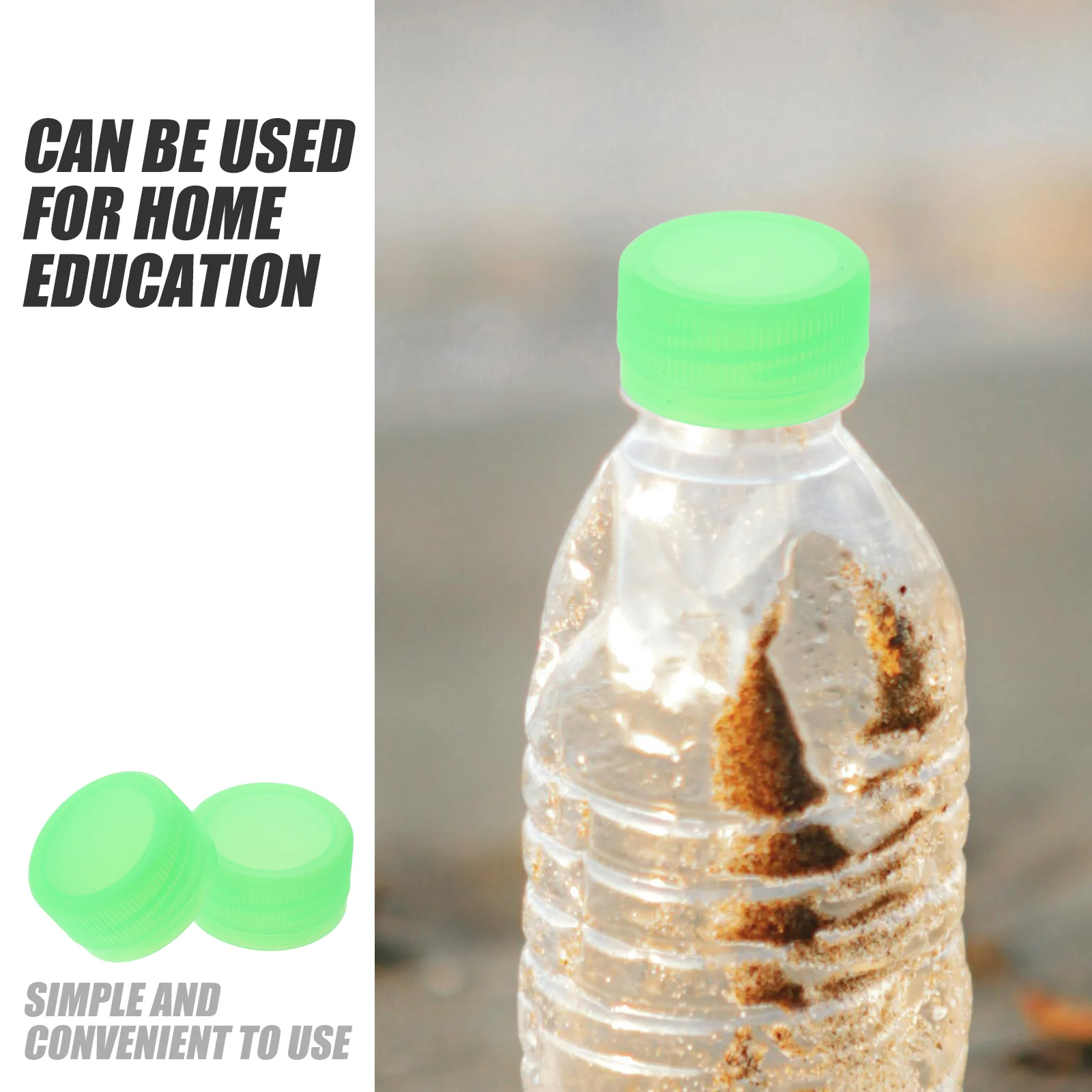 200 Pcs Plastic Bottle Caps for Crafts Drinking Bottles Kid Cover Colorful Education Class Reusable Safe