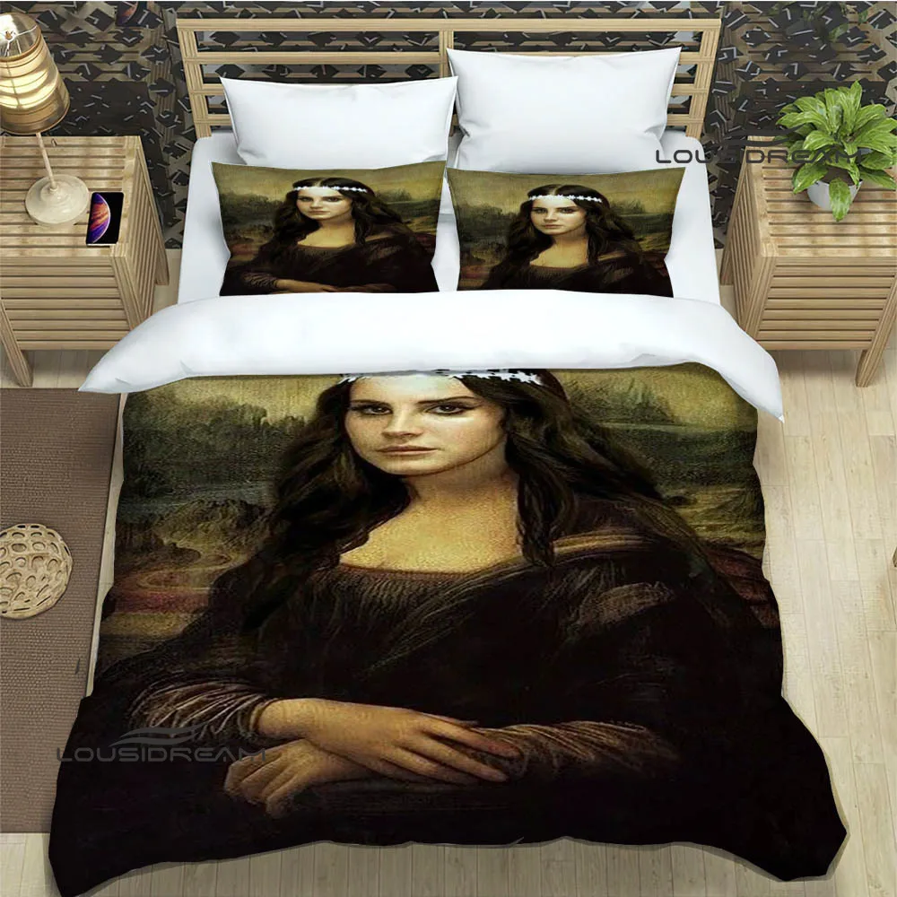 Imagem -02 - Lana Del Rey Impresso Conjuntos de Cama Cama Exquisite Suprimentos Capa de Edredão Consolador de Luxo Presente de Aniversário