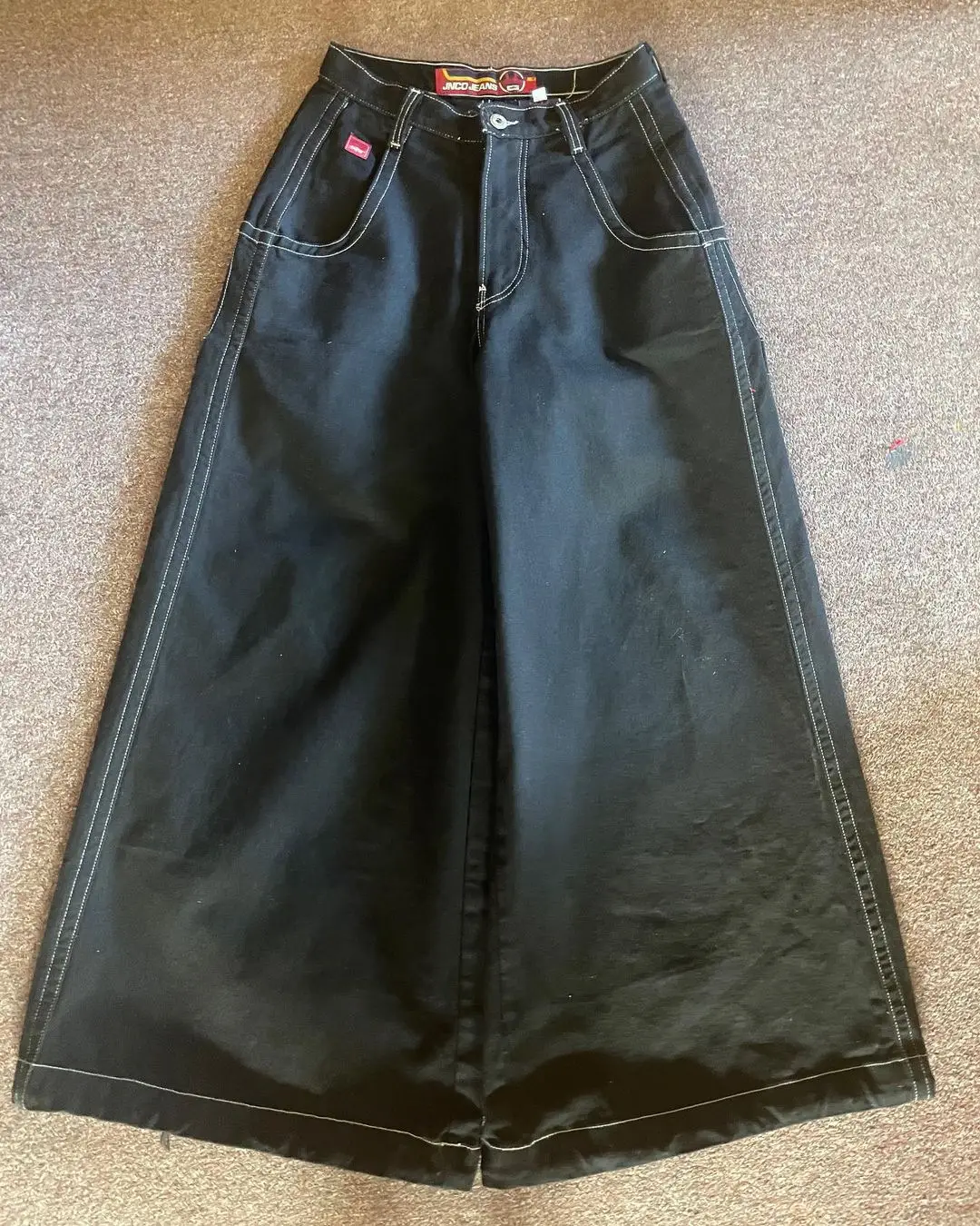 Pantalones cargo de monopatín para hombre, jeans retro y2k, jncos y2k, pantalones vaqueros holgados, ropa de calle de pierna ancha, 2024