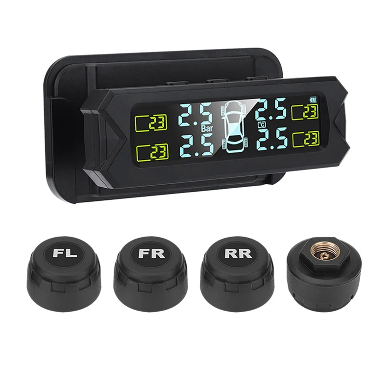 

Система контроля давления в шинах Tpms на лобовом стекле Беспроводной безопасный монитор давления в шинах с 4 датчиками