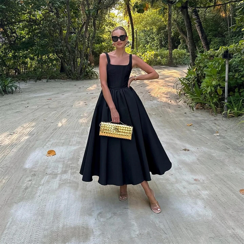 20080 # Vestido de novia de corte en A con tirantes finos negros personalizado para mujer elegante vestido de novia con corsé en la espalda con