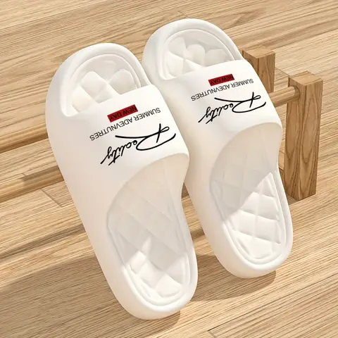 New ins-style reality print comfortable thick-soled EVA casual breathable slide sandals for men and women, suitable for home, bathroom, and outdoor use, versatile