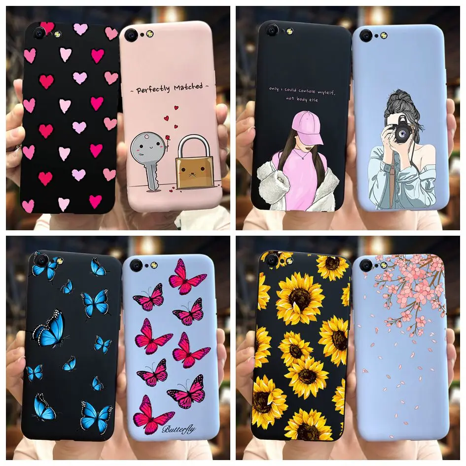 For CPH1701 OPPO A57 2016 Back Covers Case Stylish Butterfly Girls Flower Painted Phone Cases For OPPOA57 A 57 F3 Lite Soft Etui