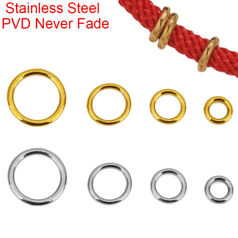 20pcs Strong Stainless Steel Closed Jump Rings 4 5 6 8 10 12 mm Spacer Rings Connectors For Necklace Bracelet Jewelry Making