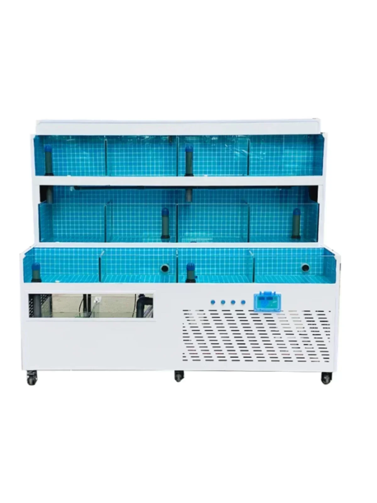 

Mobile hotel seafood fish tank Commercial supermarket fish pool Three-layer seafood tank Shellfish seafood pool Refrigeration