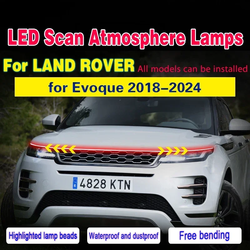 Car Daytime Running Light Start Scan Waterproof LED Decorative Light Atmosphere Lamp For Land Rover Range Rover Evoque 2018-2024