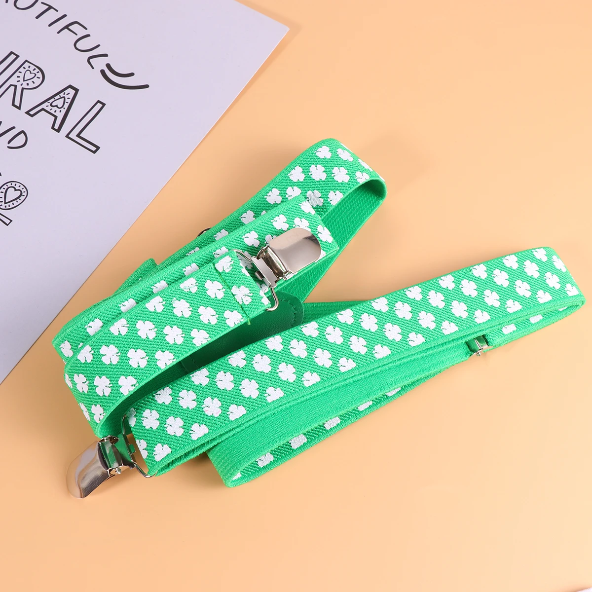 

2Pcs Adjustable Suspenders Elastic 2.5cm Wide Durable Braces 3 Clips Pants Holder Comfortable for Men Women