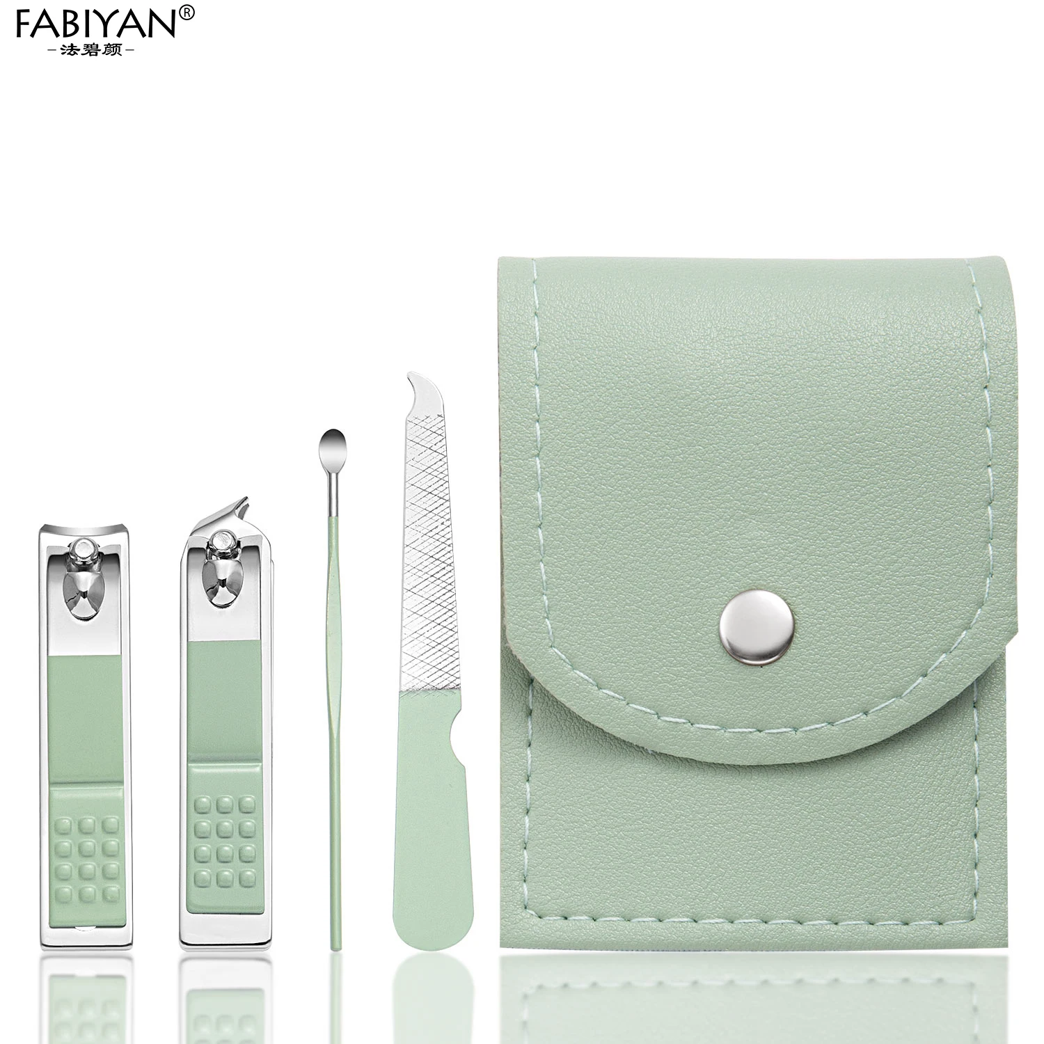 4Pcs Stainless Steel Nail Clippers Set Portable Travel Manicure Pedicure Tool With Nail Clipper Ear Pick Nail File