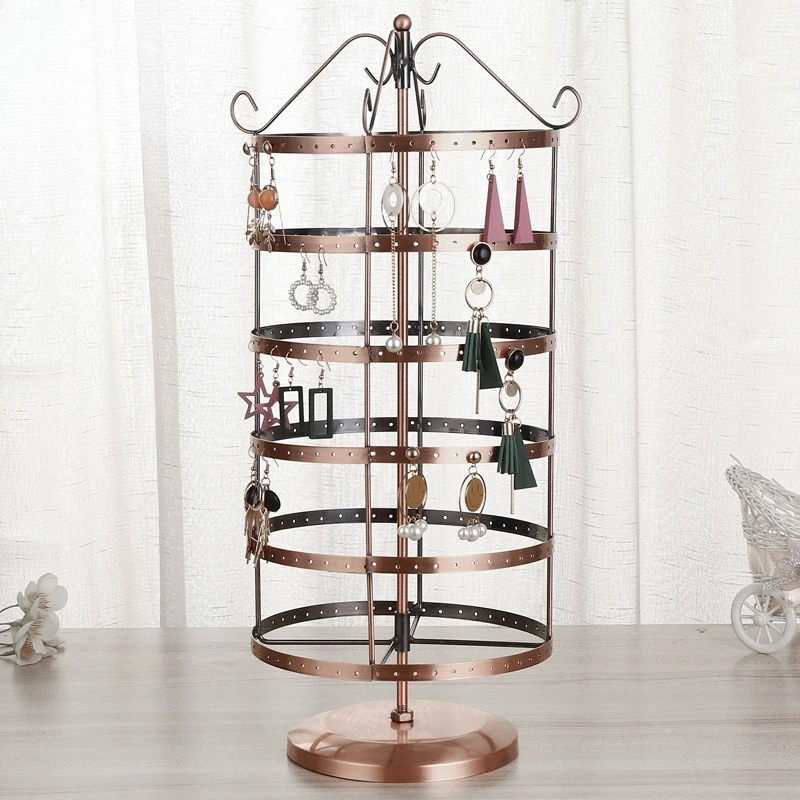 

Rotatable Earring Storage Shelf Counter Earring Display Shelf Multi-tiered Trinket Organizer Container Women's Jewelry Rack