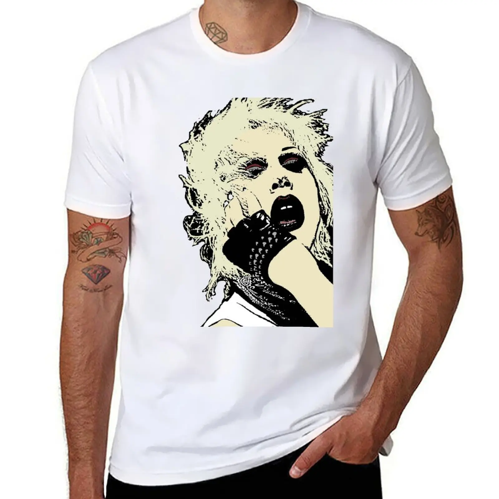 

Sharon Needles in black T-Shirt mens graphic t shirts man t shirts cotton T-Shirt