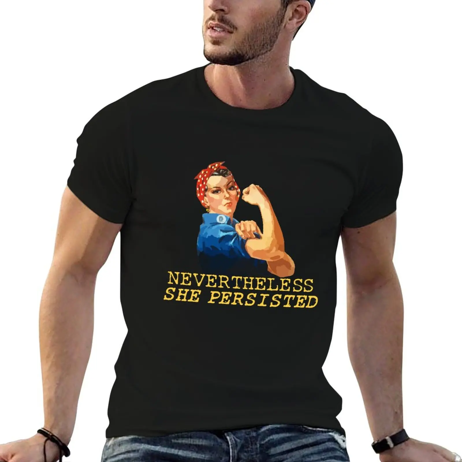 T-shirt Senator Warren Nevertheless She Persisted, t-shirt pour homme, 100% coton, t-shirts amusants, humorisme noir
