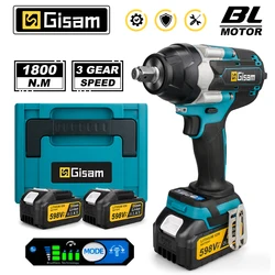 Gisam 1800n. m Drehmoment bürstenloser elektrischer Schlags ch rauber 1/2 Zoll Schrauben dreher Akku-Schraubens chl üssel Elektro werkzeuge für Makita 18V Batterie
