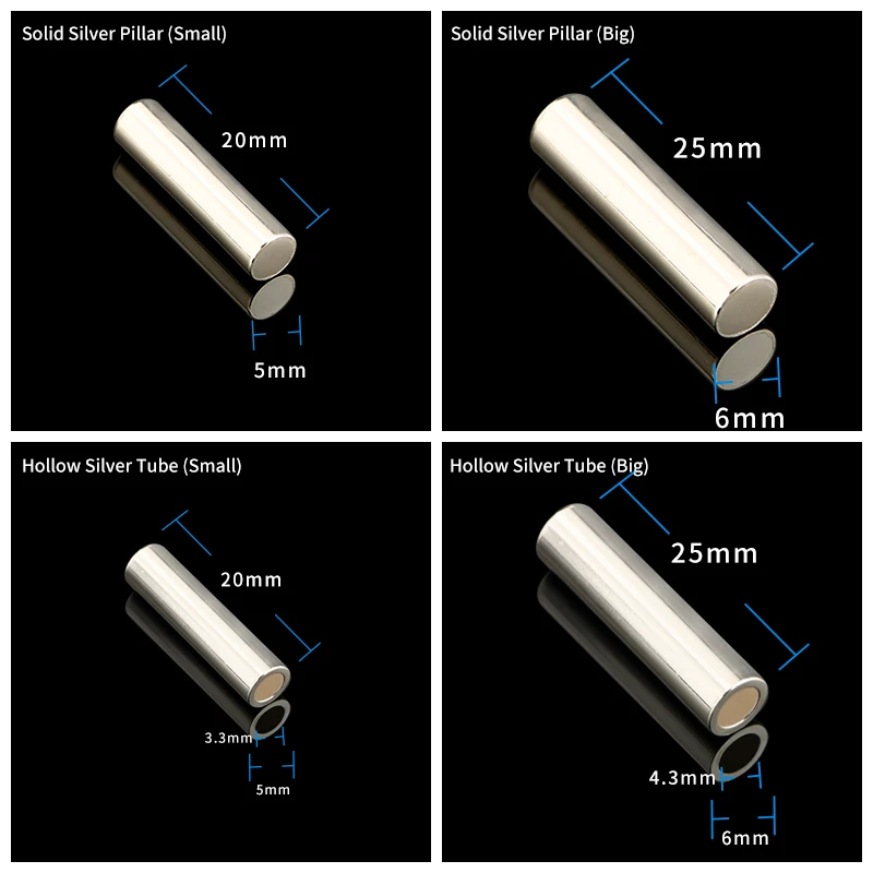 Xangsane 5*20mm/6*25mm HiFi pure silver fuse silver pillar replacement amplifier fuse HiFi power strip filter fuse tube