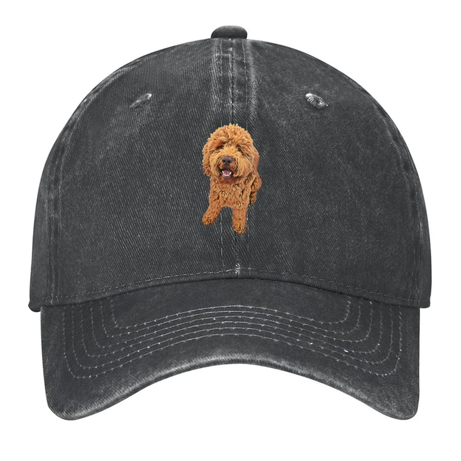

Red Goldendoodle Baseball Cap Bobble Hat Beach Outing Hat men Golf Hat Golf Wear Men Women's