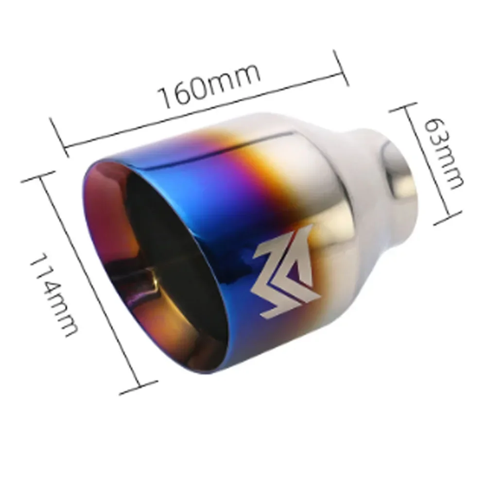 

Car Muffler Terminal Tailpipe Decor Universal Stainless Steel 2.5inch to 4.5inch Exhaust Pipe
