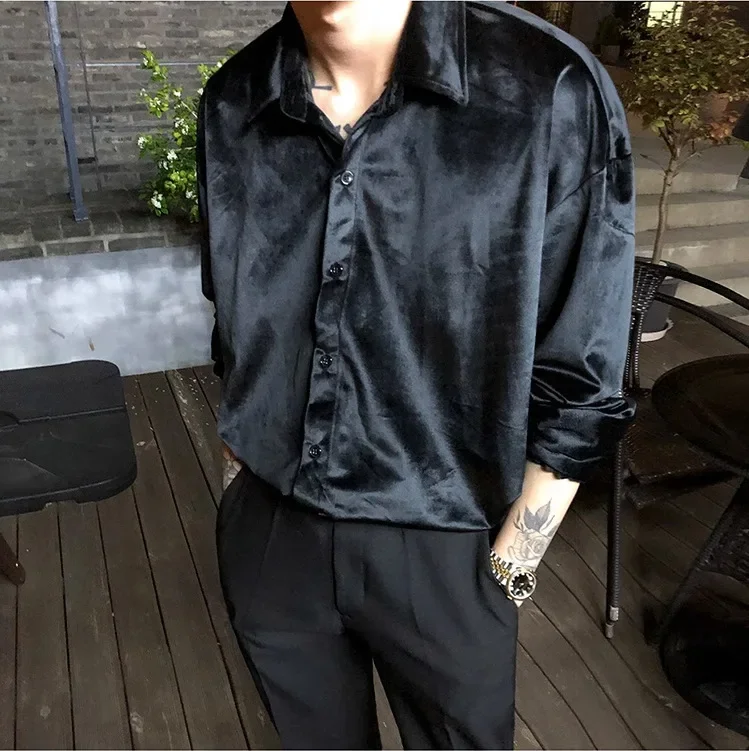 Korean Style New Trend Bright Face Long Sleeve Canary Shirt Men and Women Couples Wear Fashion Temperament Casual Shirt Coat