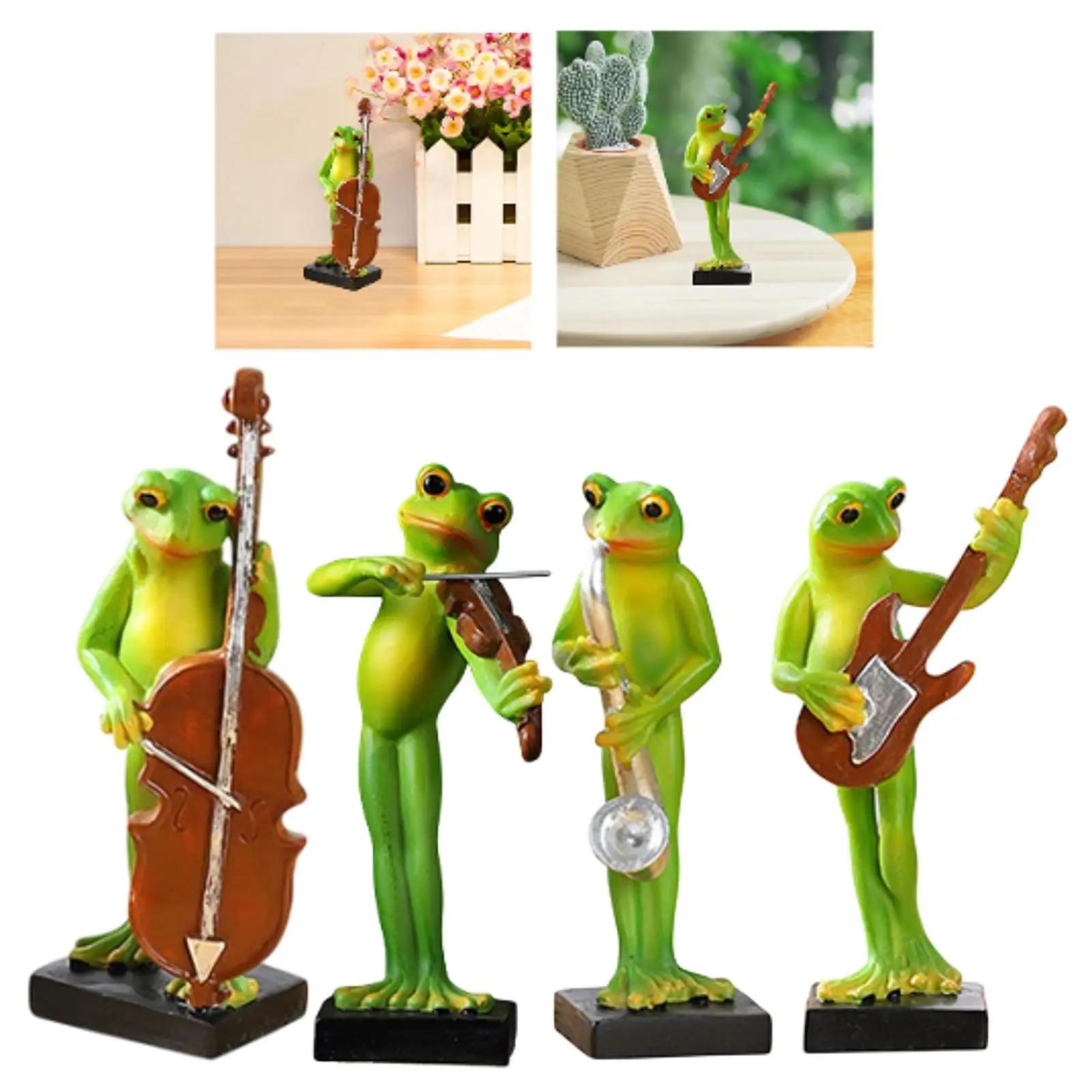 Frog Statue Multifunctional Gifts Animal Sculpture for Indoor Outdoor Shelf