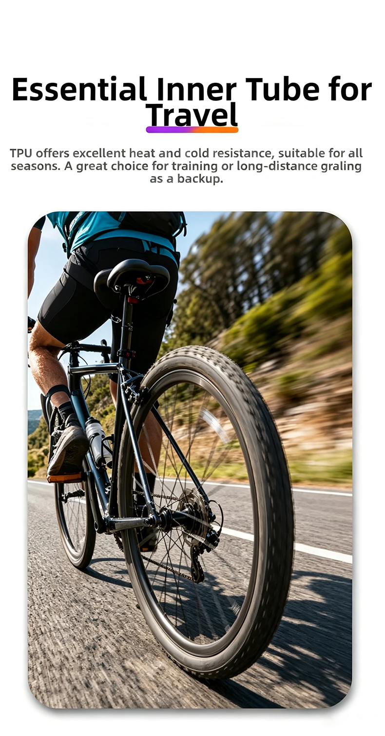 OFFBONDAGE 2 Stück Gravelbike-Schlauch Ultraleicht 45g 700C X 32c 35c 37c 40c 47c Fahrrad TPU Französisches Ventil 45/65mm MTB29 Straßenrad – Detail 6