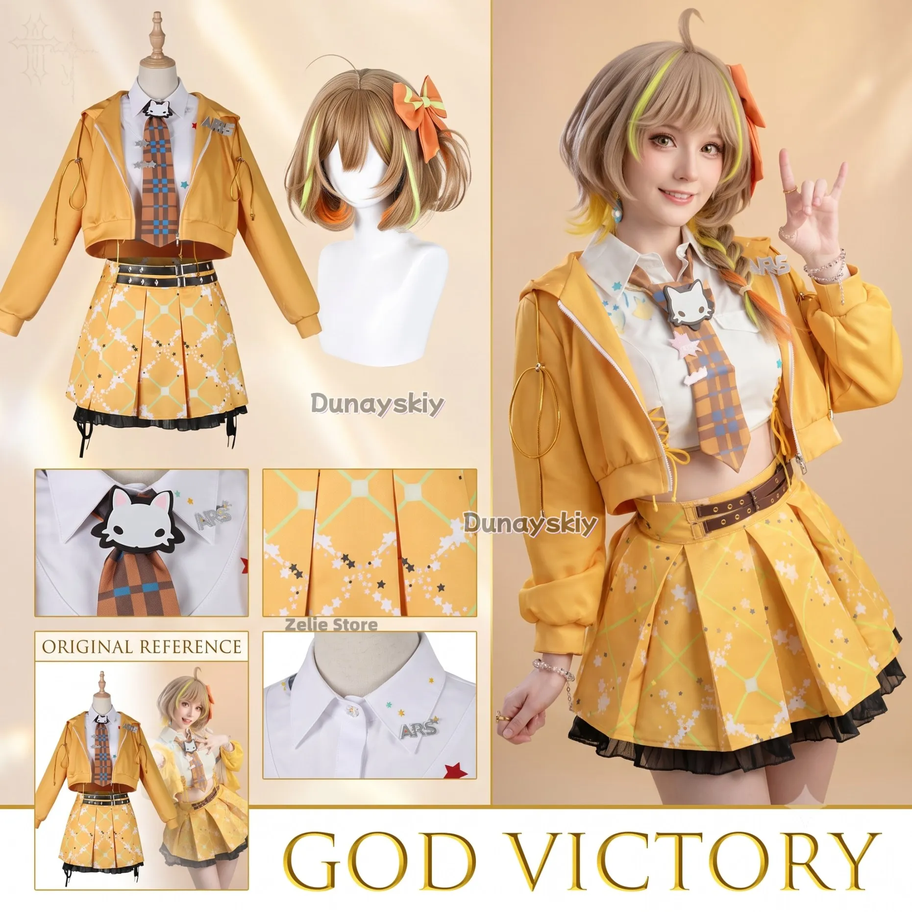 tenue-complete-jk-girl-godvictory-anis-–-costume-de-cosplay-uniforme-de-personnage-de-jeu-orange-pour-comic-con-performance-scenique-fete-d'halloween